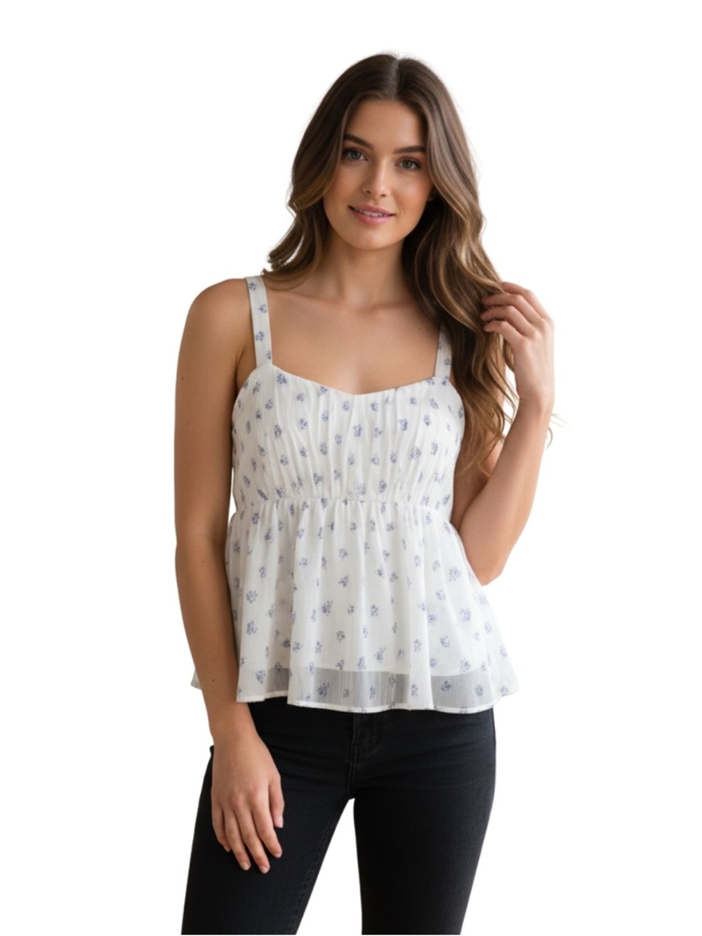 Abercrombie Women’s White Floral Cami Top NWT
